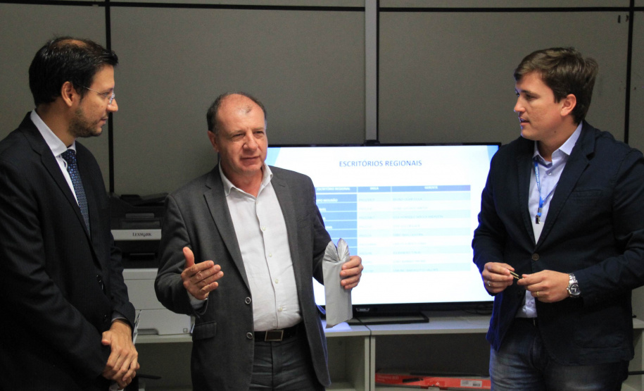 primeira reunião gerencial do secretário do Desenvolvimento Urbano, João Carlos Ortega, com dirigentes da Paraná Edificações (Pred). Pela proposta de reforma administrativa do Governo do Estado, que já tramita na Assembleia Legislativa, a Paraná Edificações vai compor o conjunto de órgãos vinculados à Secretaria do Desenvolvimento Urbano.  -  Curitiba, 27/02/2019  -  Foto: Divulgação SEDU