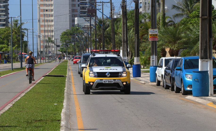 O Litoral terá reforço de 300 policiais militares durante os cinco dias do Carnaval para intensificar o policiamento durante os festejos que ocorrerão nos sete municípios. Este contingente soma-se ao efetivo já existente na Costa Leste para a Operação Verão 2018/2019.  - Foto: Divulgação PMPR