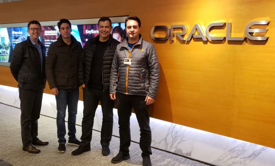Governador Carlos Massa Ratinho Junior visita sede da Oracle, nos Estados Unidos. Foto: Divulgação/ANPr