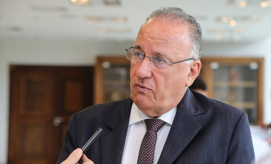 O governador em exercício Darci Piana recebe o presidente da Paraná Turismo, João Jacob Mehl (foto), e representantes do G5 nesta quinta-feira (7) no Palácio Iguaçu. Curitiba, 07/03/2019 - Foto: Geraldo Bubniak/ANPr