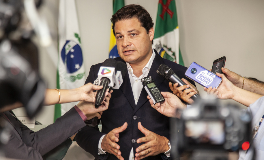 Paranaguá é o primeiro porto brasileiro visitado pela nova equipe da Secretaria Nacional de Portos (SNP), órgão vinculado ao Ministério da Infraestrutura, responsável pela gestão dos complexos marítimos do país. Na foto, o o secretário de Infraestrutura e Logística do Paraná, Sandro Alex.Foto: Claudio Neves/APPA