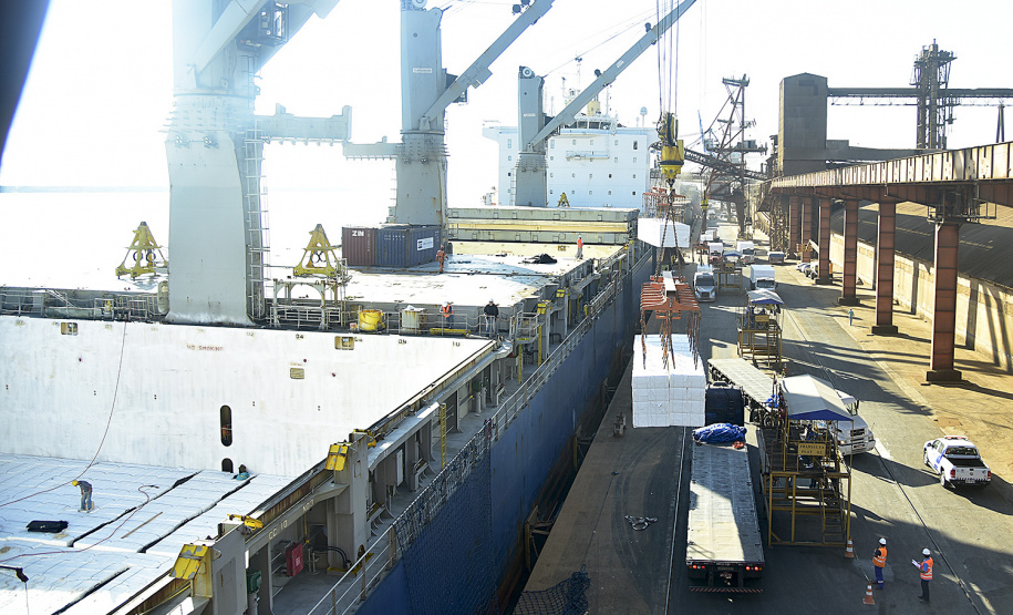 Com alta de 67,9% nas vendas para outros países no primeiro bimestre de 2019, a celulose assumiu o inédito terceiro lugar na pauta de exportações do Paraná. Conforme dados do Ministério da Economia, tabulados pelo Instituto Paranaense de Desenvolvimento Econômico e Social (Ipardes), foram negociados US$ 177,7 milhões do produto nos dois primeiros meses do ano, contra US$ 105,8 milhões em igual período de 2018 - quando era o quinto mais exportado pelo Estado. -  Foto: Ivan Bueno/Arquivo APPA