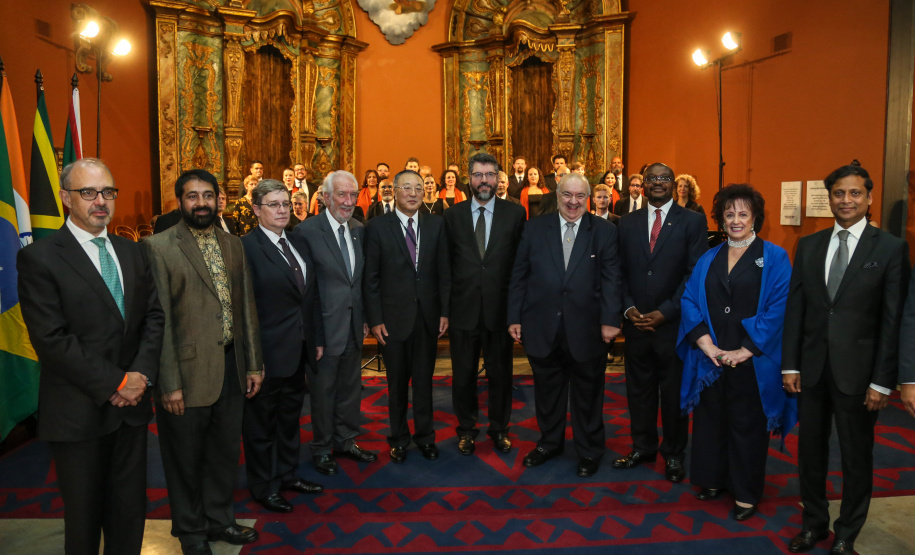 O vice governador Darci Piana no Memorial de Curitiba durante a abertura da 1ª Reunião do Grupo BRICS 2019, grupo econômico formado por autoridades do Brasil, Rússia, Índia, China e África do Sul para debater questões econômicas relacionadas aos países. Curitiba, 13/03/2019 - Foto: Geraldo Bubniak/ANPr