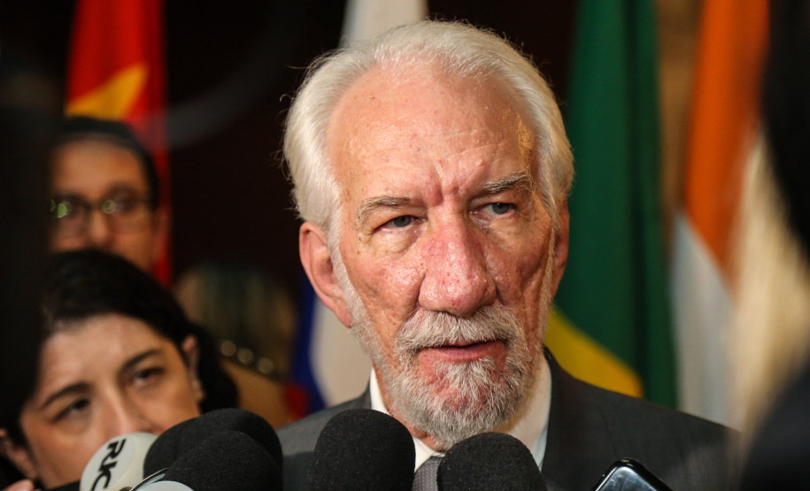 O vice governador Darci Piana no Memorial de Curitiba durante a abertura da 1ª Reunião do Grupo BRICS 2019, grupo econômico formado por autoridades do Brasil, Rússia, Índia, China e África do Sul para debater questões econômicas relacionadas aos países. Curitiba, 13/03/2019 - Foto: Geraldo Bubniak/ANPr