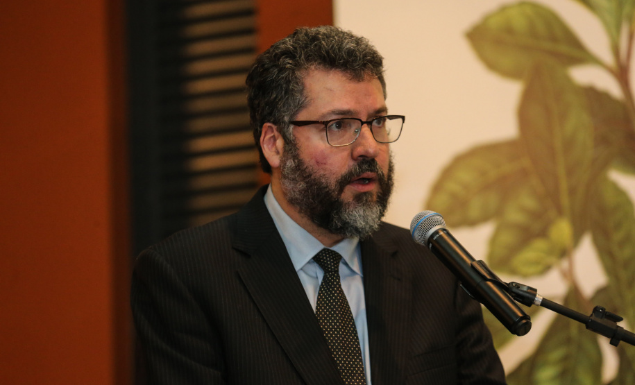 O vice governador Darci Piana no Memorial de Curitiba durante a abertura da 1ª Reunião do Grupo BRICS 2019, grupo econômico formado por autoridades do Brasil, Rússia, Índia, China e África do Sul para debater questões econômicas relacionadas aos países. Curitiba, 13/03/2019 - Foto: Geraldo Bubniak/ANPr