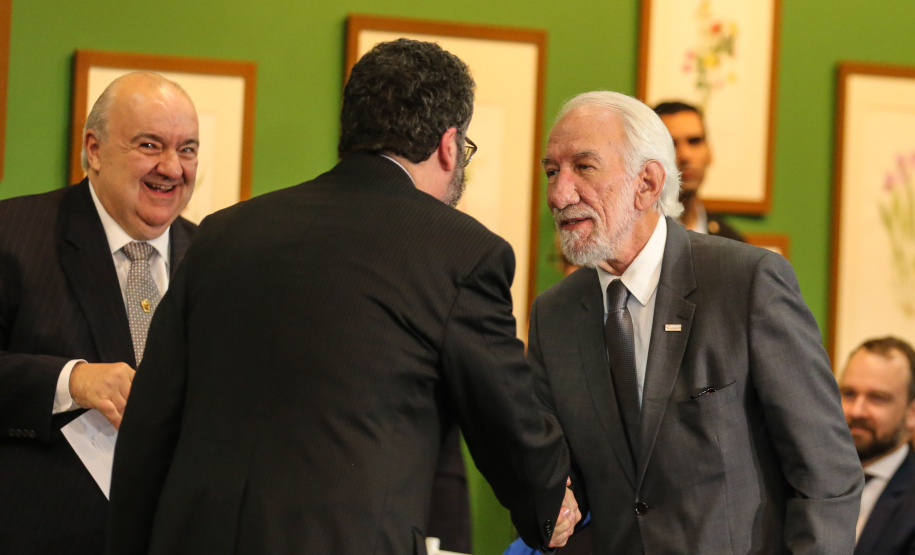 O vice governador Darci Piana no Memorial de Curitiba durante a abertura da 1ª Reunião do Grupo BRICS 2019, grupo econômico formado por autoridades do Brasil, Rússia, Índia, China e África do Sul para debater questões econômicas relacionadas aos países. Curitiba, 13/03/2019 - Foto: Geraldo Bubniak/ANPr