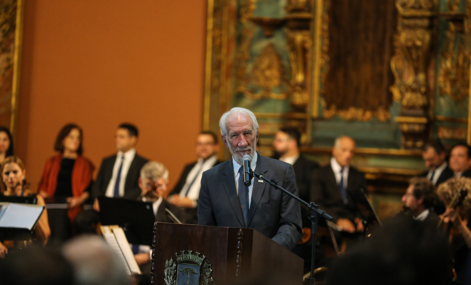 O vice governador Darci Piana no Memorial de Curitiba durante a abertura da 1ª Reunião do Grupo BRICS 2019, grupo econômico formado por autoridades do Brasil, Rússia, Índia, China e África do Sul para debater questões econômicas relacionadas aos países. Curitiba, 13/03/2019 - Foto: Geraldo Bubniak/ANPr