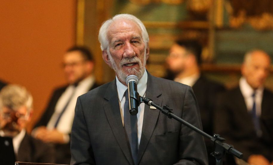 O vice governador Darci Piana no Memorial de Curitiba durante a abertura da 1ª Reunião do Grupo BRICS 2019, grupo econômico formado por autoridades do Brasil, Rússia, Índia, China e África do Sul para debater questões econômicas relacionadas aos países. Curitiba, 13/03/2019 - Foto: Geraldo Bubniak/ANPr