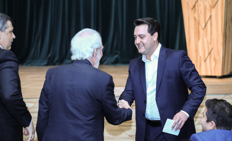 O governador Carlos Massa Ratinho Junior na apresentação das diretrizes da Celepar nesta sexta-feira (15) no Teatro Bom Jesus em Curitiba.   Curitiba, 15/03/2019 -  Foto: Geraldo Bubniak/ANPr