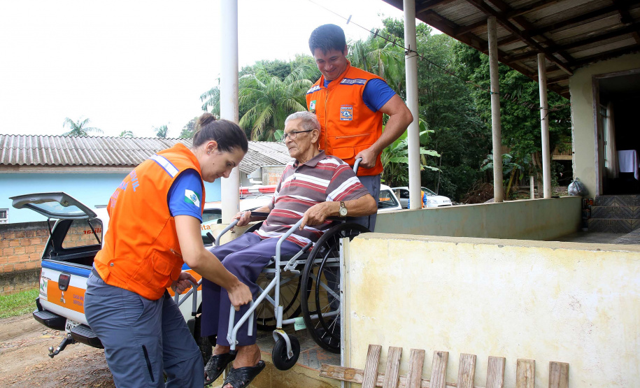 A Coordenadoria Estadual de Proteção e Defesa Civil realiza simulado de abandono com comunidade em área de risco de Morretes, no Litoral do Paraná. - Morretes, 16/03/2019 - Foto: Jaelson Lucas/ANPr