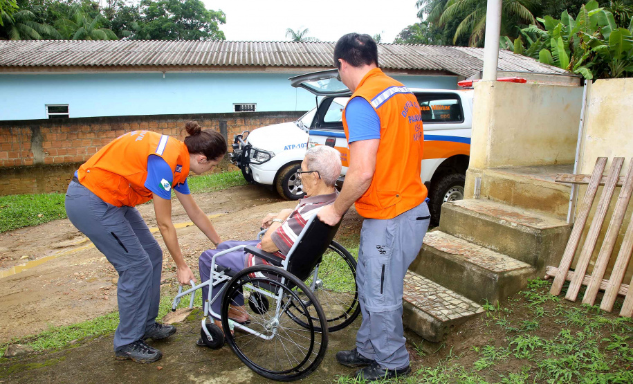 A Coordenadoria Estadual de Proteção e Defesa Civil realiza simulado de abandono com comunidade em área de risco de Morretes, no Litoral do Paraná. - Morretes, 16/03/2019 - Foto: Jaelson Lucas/ANPr