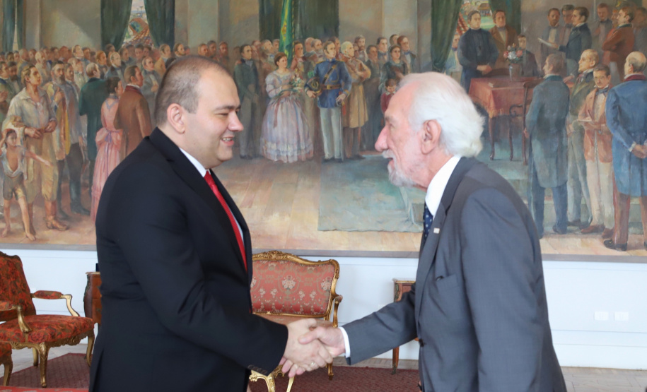 Vice-governador Darci Piana recebe o embaixador da República da Macedônia do Norte, Ivica Bocevski - Curitiba, 18/03/2019 - Foto: José Fernando Ogurta/ANPr