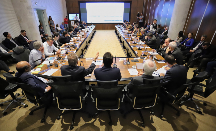 Governador Carlos Massa Ratinho Júnior coordena reunião com o secretariado  -  Curitiba, 19/03/2019  -  Foto: José Fernando Ogura/ANPr