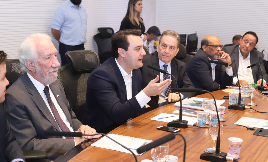 Governador Carlos Massa Ratinho Júnior coordena reunião com o secretariado  -  Curitiba, 19/03/2019  -  Foto: Rodrigo Félix Leal/ANPr