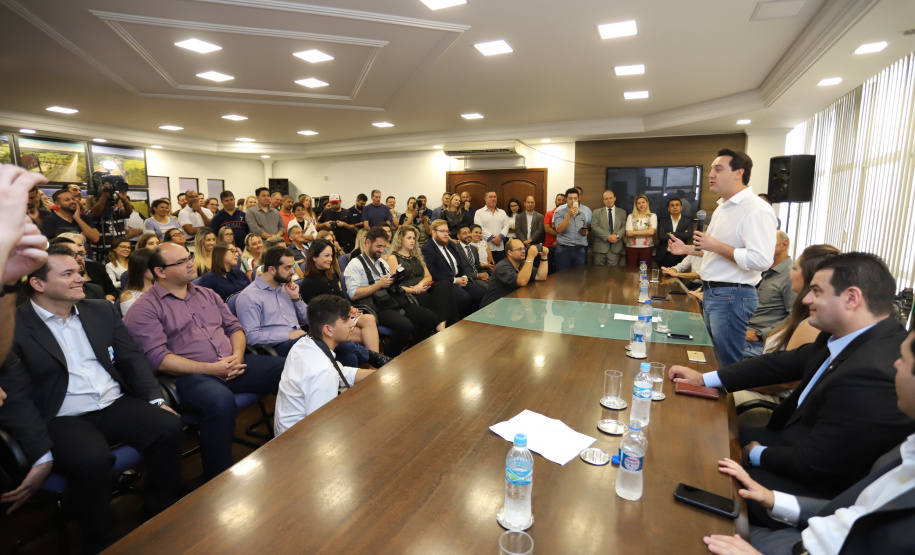 Governador Carlos Massa Ratinho Junior libera recursos para pavimentação asfáltica em Araucária. - Araucária, 20/03/2019 - Foto: José Fernando Ogura/ANPr