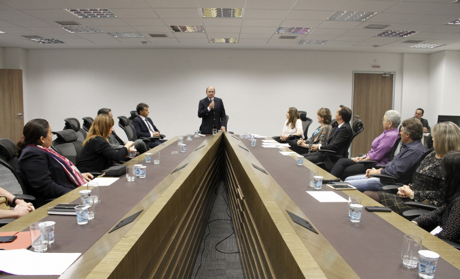 O secretário da Segurança Pública e Administração Penitenciária do Paraná, Luiz Felipe Carbonell, participou nesta quarta-feira (20) da solenidade de posse do novo presidente e dos novos conselheiros dos Conselho Estadual de Políticas Públicas sobre Drogas (Conesd) para o biênio 2019-2021.A cerimônia ocorreu na sede da secretaria, no Centro Cívico, em Curitiba.  -  Curitiba, 20/03/2019  -  Foto: Divulgação SESP