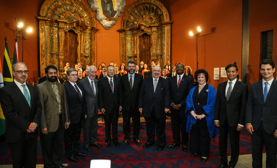 O vice governador Darci Piana no Memorial de Curitiba durante a abertura da 1ª Reunião do Grupo BRICS 2019, grupo econômico formado por autoridades do Brasil, Rússia, Índia, China e África do Sul para debater questões econômicas relacionadas aos países. Curitiba, 13/03/2019 - Foto: Geraldo Bubniak/ANPr
