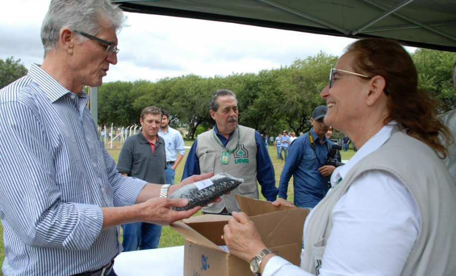 O secretário estadual da Agricultura e do Abastecimento, Norberto Ortigara, participou nesta quinta-feira (28) em Ponta Grossa do lançamento da cultivar de feijão-preto IPR Urutau, elaborada pelo Instituto Agronômico do Paraná (Iapar). - Ponta Grossa, 28/03/2019 - Foto: Edino Ferreira da Silva/ Iapar
