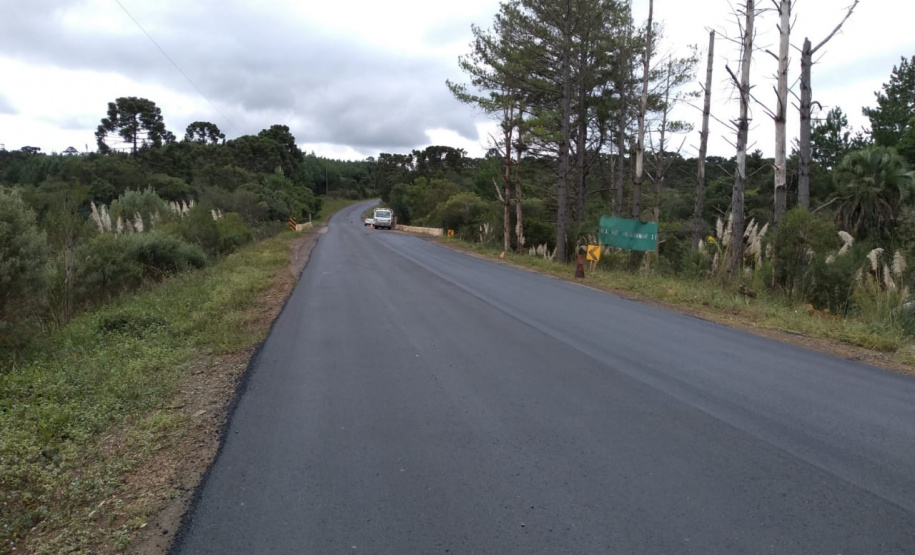 recapeamento da rodovia PR-170, trecho Entr. BR-153(Jangada do Sul) - Bituruna. Executados 25 km do total de 46,27 km.  -  Curitiba, 02/04/2019  -  Foto: Divulgação DER/SEIL