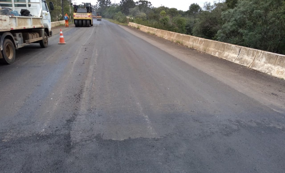 recapeamento da rodovia PR-170, trecho Entr. BR-153(Jangada do Sul) - Bituruna. Executados 25 km do total de 46,27 km.  -  Curitiba, 02/04/2019  -  Foto: Divulgação DER/SEIL