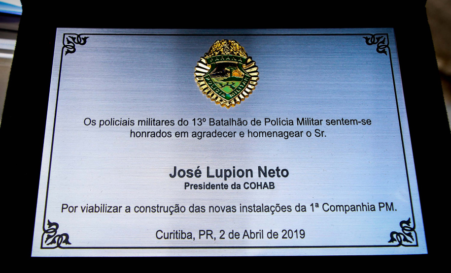 02-04-2019 Inauguração da Nova Sede da 1ª Cia do 13º BPM Curitiba, 02 de abril de 2019. Inauguração da Nova Sede da 1ª Cia do 13º BPM - Curitiba, 02/04/2019 - Foto: Soldado Amanda Morais