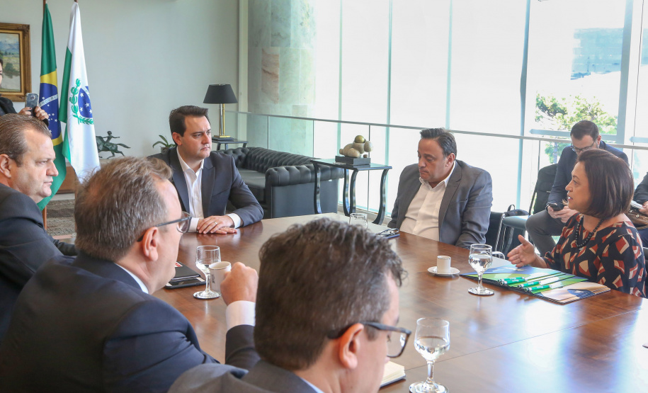 03/04/2019 - Governador Carlos Massa Ratinho Junior, recebe reitores das universidades do Paraná.
Foto Gilson Abreu/Anpr