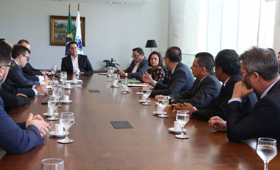 03/04/2019 - Governador Carlos Massa Ratinho Junior, recebe reitores das universidades do Paraná.
Foto Gilson Abreu/Anpr