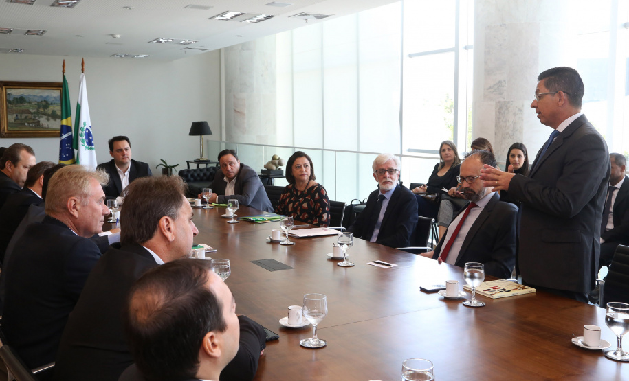 03/04/2019 - Governador Carlos Massa Ratinho Junior, recebe reitores das universidades do Paraná.
Foto Gilson Abreu/Anpr