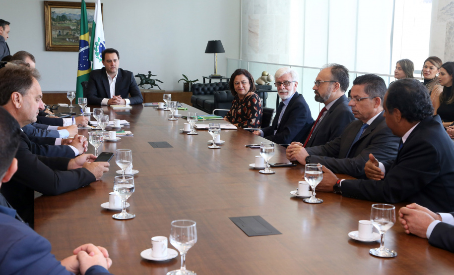 03/04/2019 - Governador Carlos Massa Ratinho Junior, recebe reitores das universidades do Paraná.
Foto Gilson Abreu/Anpr