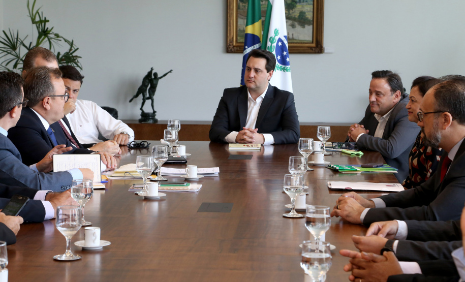 03/04/2019 - Governador Carlos Massa Ratinho Junior, recebe reitores das universidades do Paraná.
Foto Gilson Abreu/Anpr