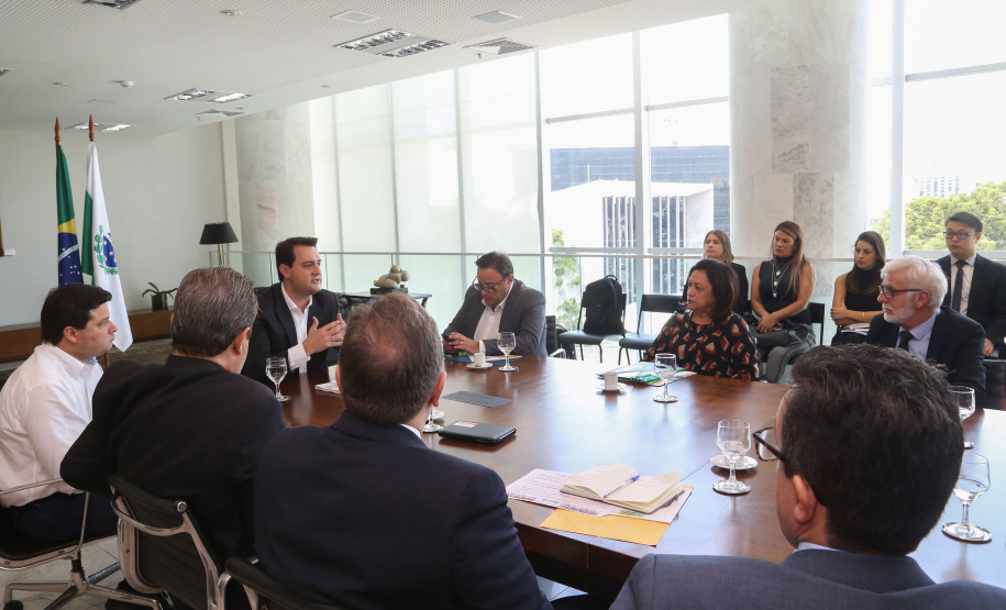 03/04/2019 - Governador Carlos Massa Ratinho Junior, recebe reitores das universidades do Paraná.
Foto Gilson Abreu/Anpr