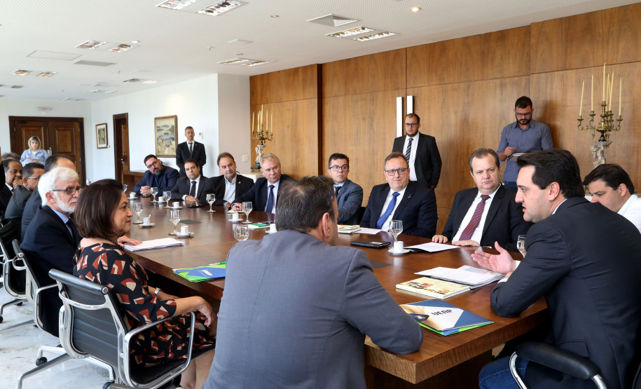 03/04/2019 - Governador Carlos Massa Ratinho Junior, recebe reitores das universidades do Paraná.
Foto Gilson Abreu/Anpr