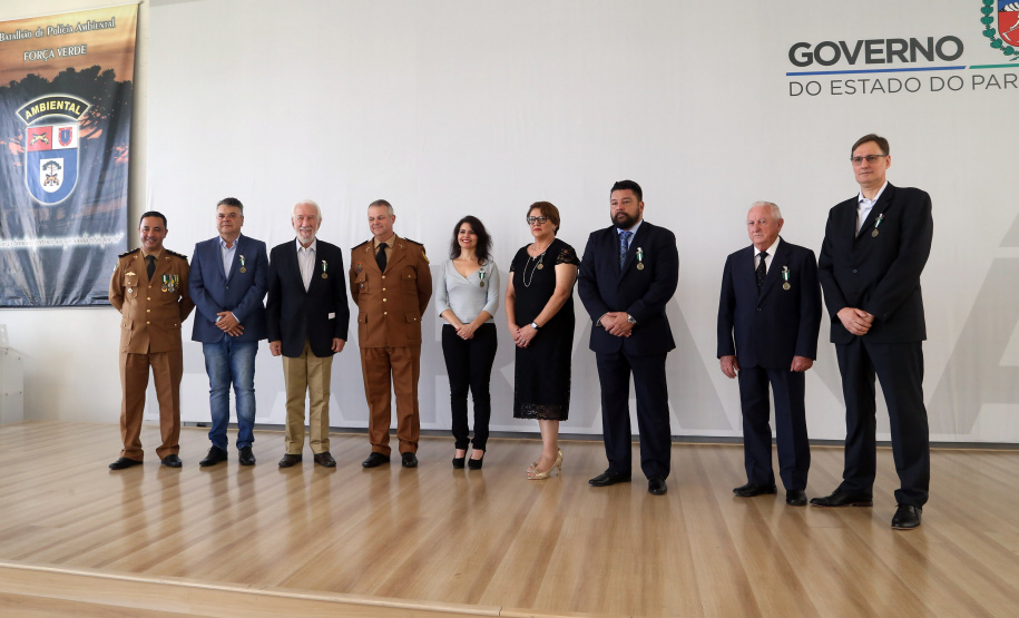 Batalhão da Policia Ambiental comemora 62 anos, vice governador Darci Piana recebe medalha do mérito ambiental.
Foto Gilson Abreu/ANPr