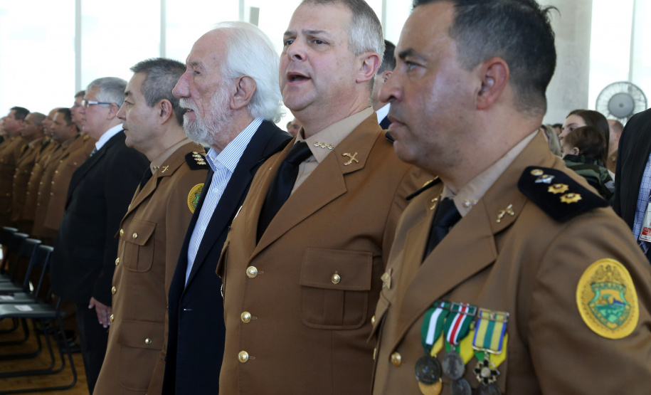 Batalhão da Policia Ambiental comemora 62 anos, vice governador Darci Piana recebe medalha do mérito ambiental.
Foto Gilson Abreu/ANPr
