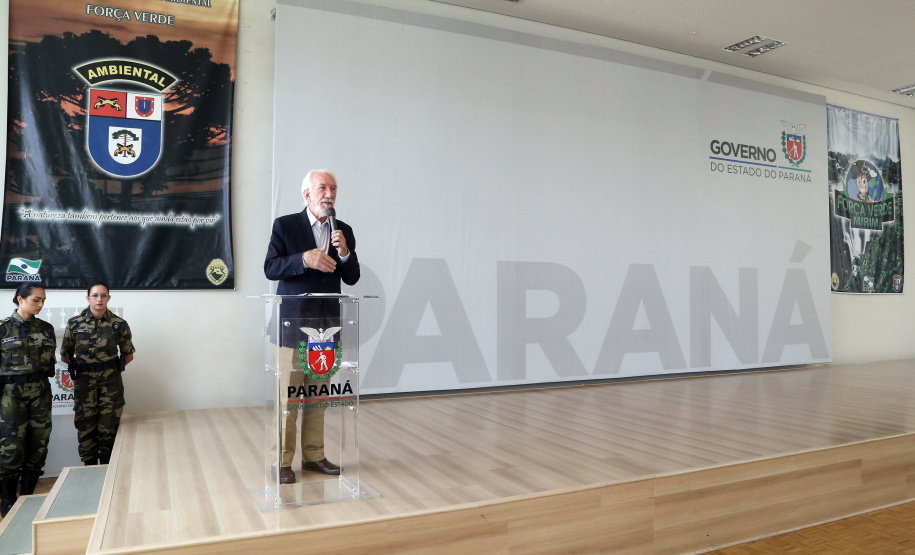 Batalhão da Policia Ambiental comemora 62 anos, vice governador Darci Piana recebe medalha do mérito ambiental.
Foto Gilson Abreu/ANPr