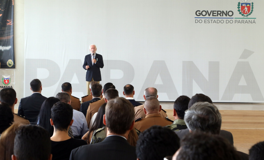Batalhão da Policia Ambiental comemora 62 anos, vice governador Darci Piana recebe medalha do mérito ambiental.
Foto Gilson Abreu/ANPr