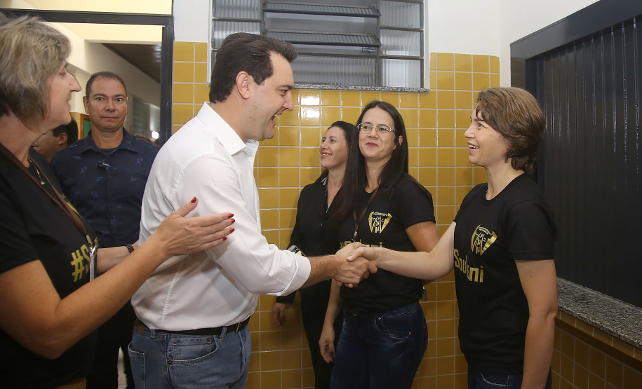 Governador Carlos Massa Ratinho Júnior inaugura em Guarapuava a nova sede do Colégio Estadual Leni Marlene Jacob  -  Guarapuava, 04/04/2019  -  Foto: Jaelson Lucas/ANPr