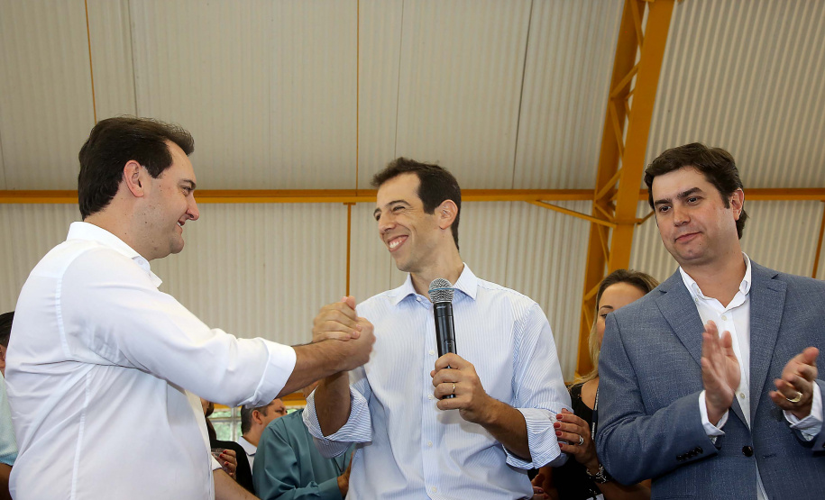 Governador Carlos Massa Ratinho Júnior inaugura em Guarapuava a nova sede do Colégio Estadual Leni Marlene Jacob  -  Guarapuava, 04/04/2019  -  Foto: Jaelson Lucas/ANPr