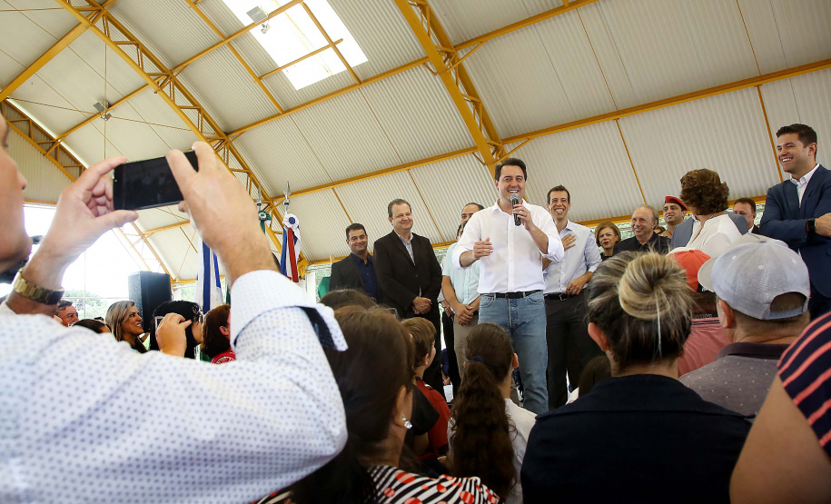 Governador Carlos Massa Ratinho Júnior inaugura em Guarapuava a nova sede do Colégio Estadual Leni Marlene Jacob  -  Guarapuava, 04/04/2019  -  Foto: Jaelson Lucas/ANPr