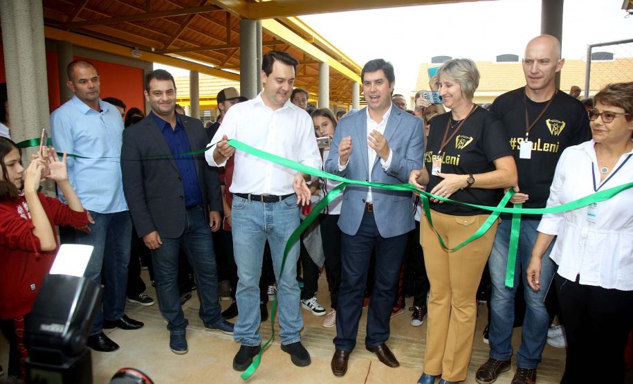 Governador Carlos Massa Ratinho Júnior inaugura em Guarapuava a nova sede do Colégio Estadual Leni Marlene Jacob  -  Guarapuava, 04/04/2019  -  Foto: Jaelson Lucas/ANPr
