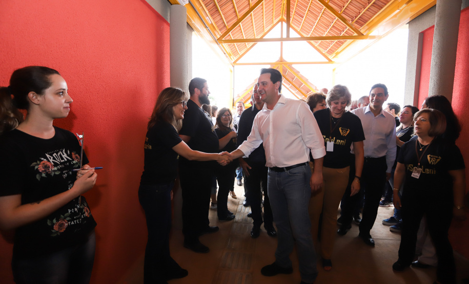 Governador Carlos Massa Ratinho Júnior inaugura em Guarapuava a nova sede do Colégio Estadual Leni Marlene Jacob  -  Guarapuava, 04/04/2019  -  Foto: Rodrigo Felix Leal/ANPr