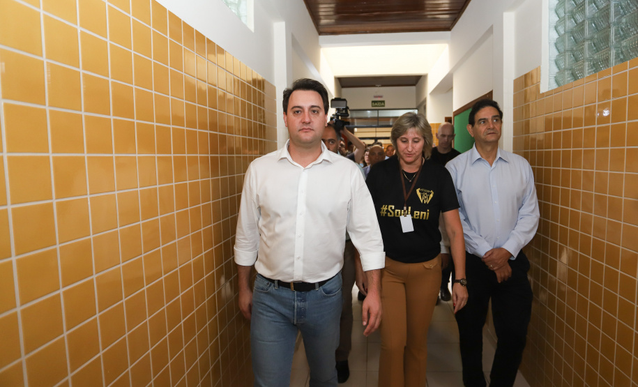 Governador Carlos Massa Ratinho Júnior inaugura em Guarapuava a nova sede do Colégio Estadual Leni Marlene Jacob  -  Guarapuava, 04/04/2019  -  Foto: Rodrigo Felix Leal/ANPr