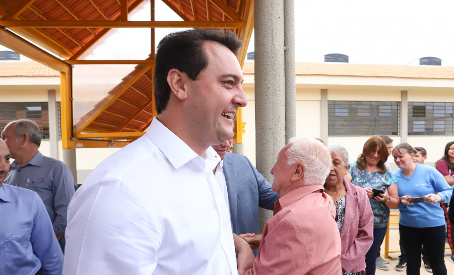 Governador Carlos Massa Ratinho Júnior inaugura em Guarapuava a nova sede do Colégio Estadual Leni Marlene Jacob  -  Guarapuava, 04/04/2019  -  Foto: Rodrigo Felix Leal/ANPr