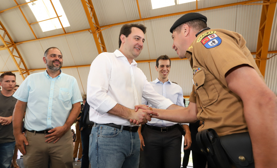 Governador Carlos Massa Ratinho Júnior inaugura em Guarapuava a nova sede do Colégio Estadual Leni Marlene Jacob  -  Guarapuava, 04/04/2019  -  Foto: Rodrigo Felix Leal/ANPr