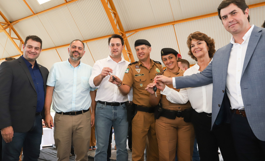 Governador Carlos Massa Ratinho Júnior inaugura em Guarapuava a nova sede do Colégio Estadual Leni Marlene Jacob  -  Guarapuava, 04/04/2019  -  Foto: Rodrigo Felix Leal/ANPr