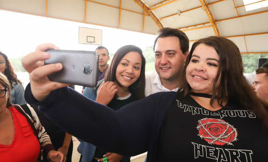 Governador Carlos Massa Ratinho Júnior inaugura em Guarapuava a nova sede do Colégio Estadual Leni Marlene Jacob  -  Guarapuava, 04/04/2019  -  Foto: Rodrigo Felix Leal/ANPr