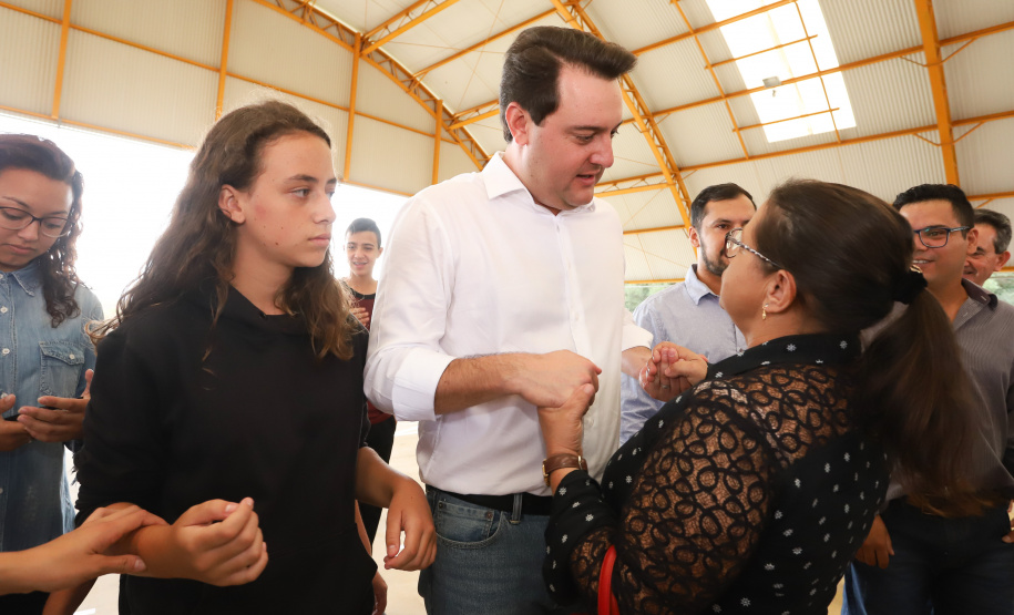 Governador Carlos Massa Ratinho Júnior inaugura em Guarapuava a nova sede do Colégio Estadual Leni Marlene Jacob  -  Guarapuava, 04/04/2019  -  Foto: Rodrigo Felix Leal/ANPr