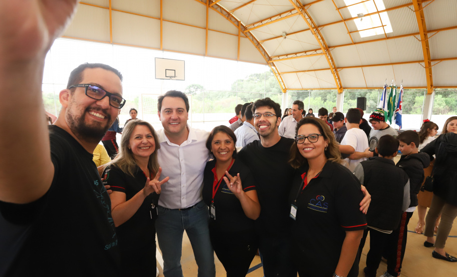 Governador Carlos Massa Ratinho Júnior inaugura em Guarapuava a nova sede do Colégio Estadual Leni Marlene Jacob  -  Guarapuava, 04/04/2019  -  Foto: Rodrigo Felix Leal/ANPr