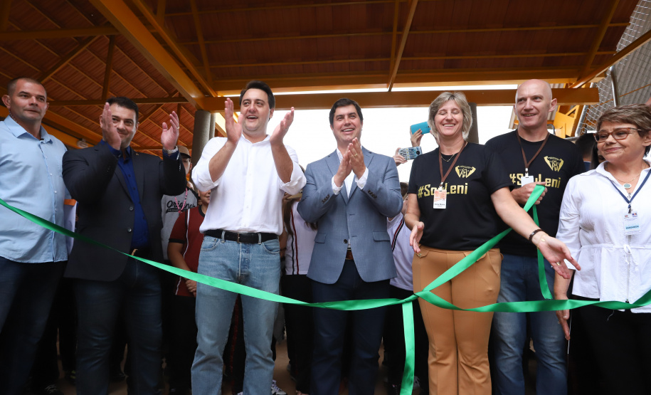 Governador Carlos Massa Ratinho Júnior inaugura em Guarapuava a nova sede do Colégio Estadual Leni Marlene Jacob  -  Guarapuava, 04/04/2019  -  Foto: Rodrigo Felix Leal/ANPr