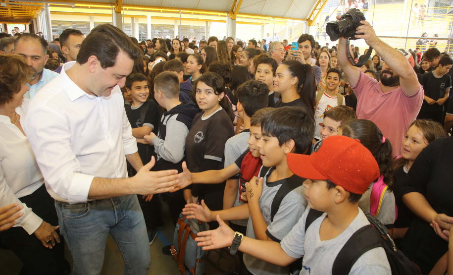 |Governador Carlos Massa Ratinho Júnior inaugura em Guarapuava a nova sede do Colégio Estadual Pedro Carli  -  Guarapuava, 04/04/2019  -  Foto: Jaelson Lucas/ANPr
